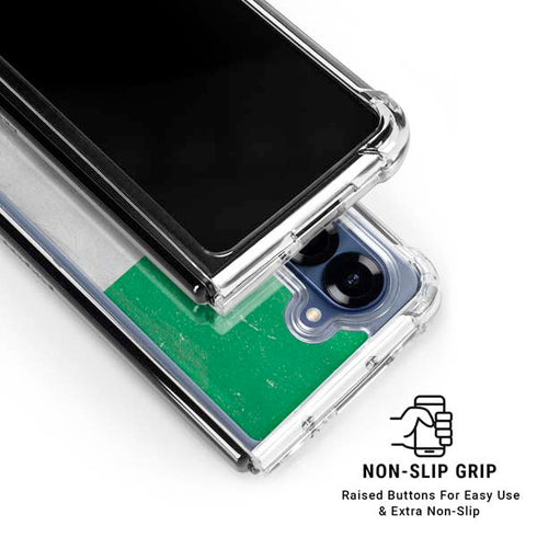 Ireland Flag Distressed Galaxy Z Fold7 Clear Case